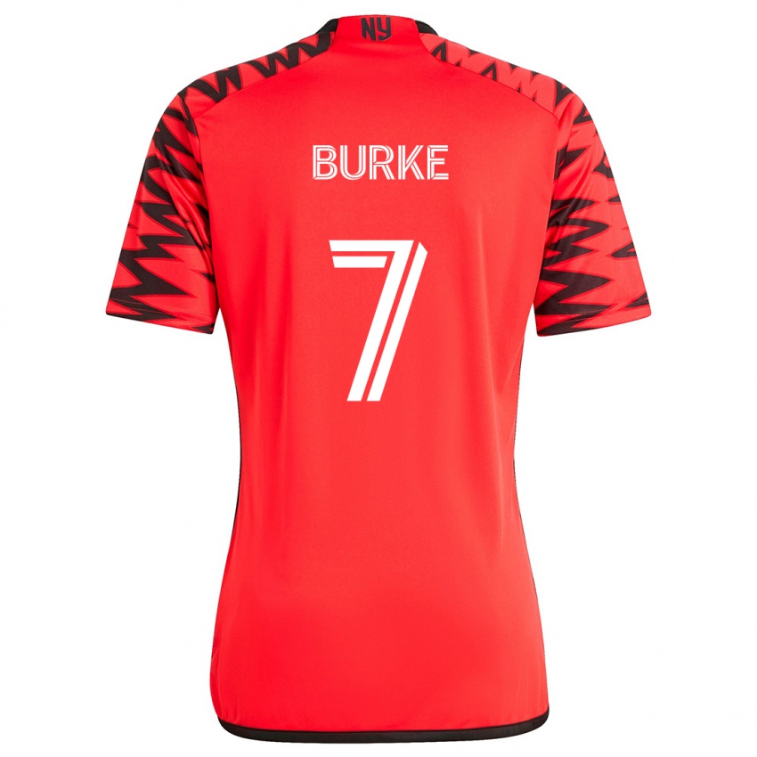 Heren Cory Burke #7 Rood Zwart Wit Uitshirt Uittenue 2024/25 T-Shirt