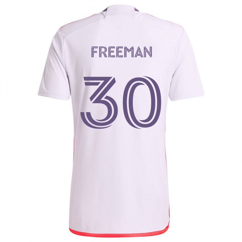 Heren Alex Freeman #30 Wit Rood Paars Uitshirt Uittenue 2024/25 T-Shirt