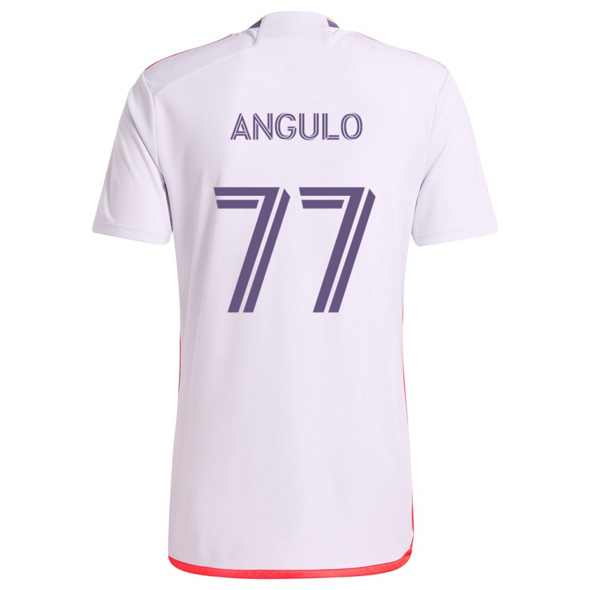 Heren Iván Angulo #77 Wit Rood Paars Uitshirt Uittenue 2024/25 T-Shirt