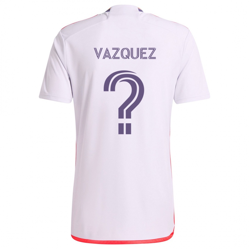 Heren Daniel Vazquez #0 Wit Rood Paars Uitshirt Uittenue 2024/25 T-Shirt