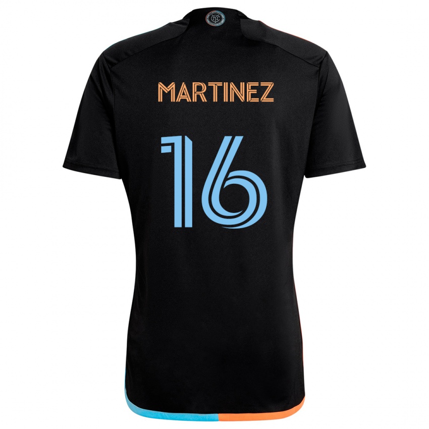 Heren Alonso Martínez #16 Zwart Oranje Blauw Uitshirt Uittenue 2024/25 T-Shirt