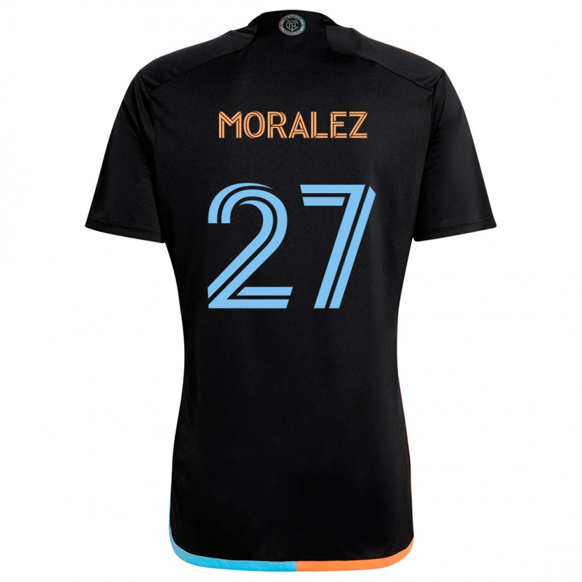 Heren Maxi Moralez #27 Zwart Oranje Blauw Uitshirt Uittenue 2024/25 T-Shirt