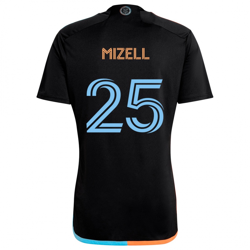 Heren Cody Mizell #25 Zwart Oranje Blauw Uitshirt Uittenue 2024/25 T-Shirt