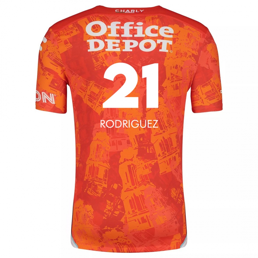 Heren Valentín Rodríguez #21 Oranje Wit Uitshirt Uittenue 2024/25 T-Shirt