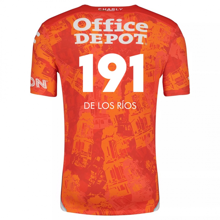 Heren Sergio De Los Ríos #191 Oranje Wit Uitshirt Uittenue 2024/25 T-Shirt