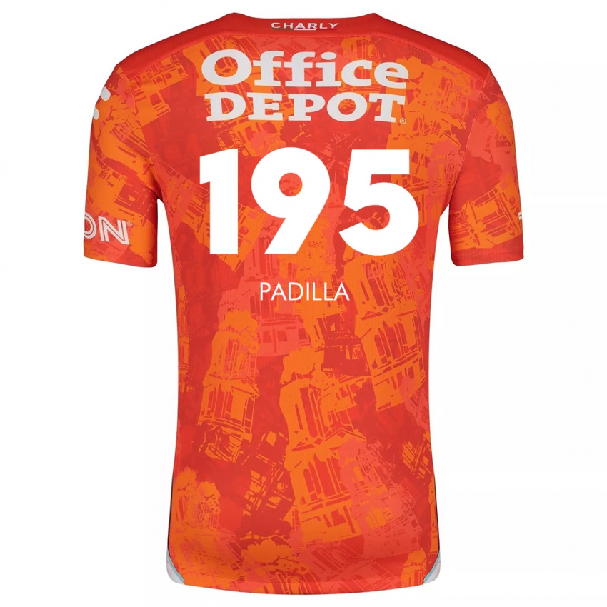 Heren Ángel Padilla #195 Oranje Wit Uitshirt Uittenue 2024/25 T-Shirt