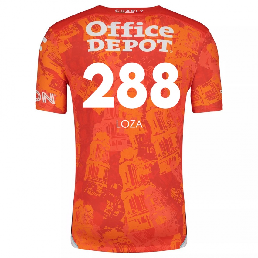 Heren Santino Loza #288 Oranje Wit Uitshirt Uittenue 2024/25 T-Shirt