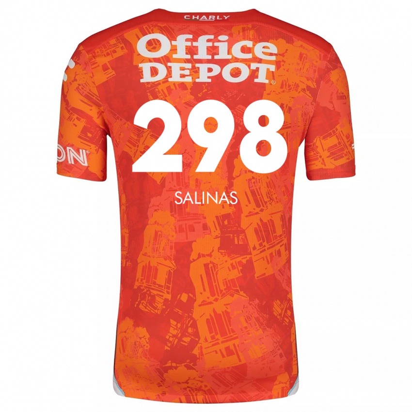 Heren Jesús Salinas #298 Oranje Wit Uitshirt Uittenue 2024/25 T-Shirt