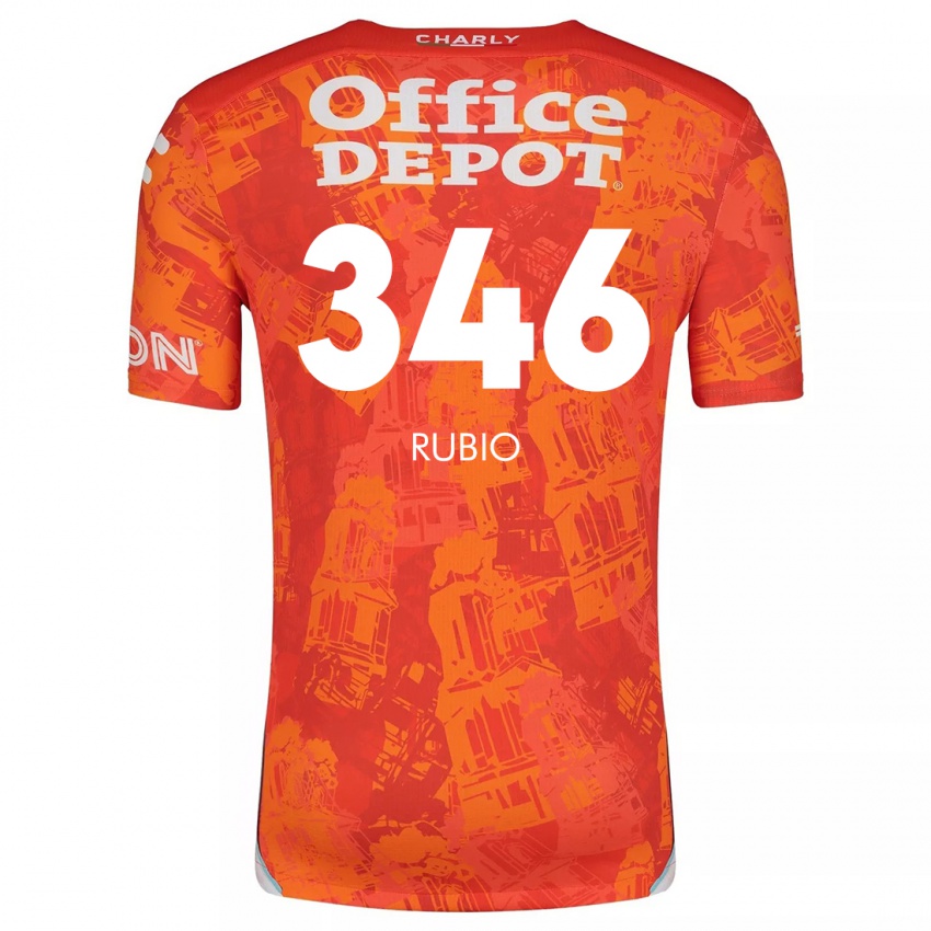 Heren Mateo Rubio #346 Oranje Wit Uitshirt Uittenue 2024/25 T-Shirt