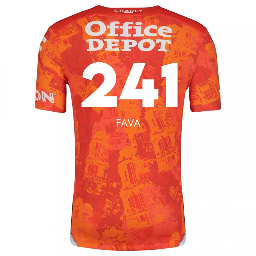 Heren Marco Fava #241 Oranje Wit Uitshirt Uittenue 2024/25 T-Shirt