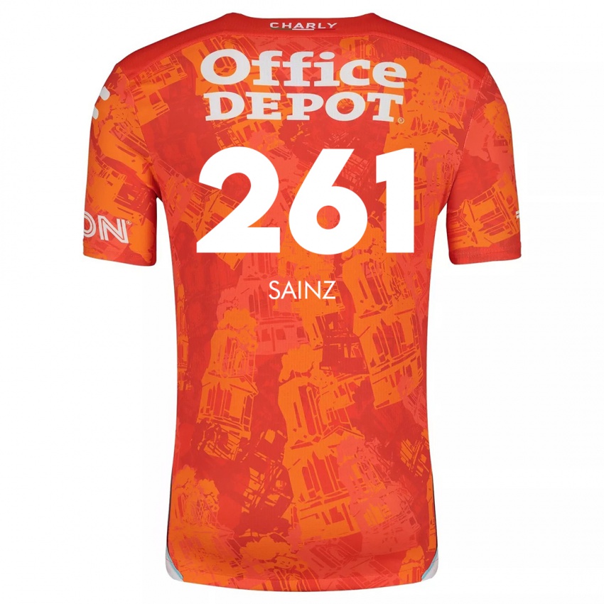 Heren Diego Sáinz #261 Oranje Wit Uitshirt Uittenue 2024/25 T-Shirt