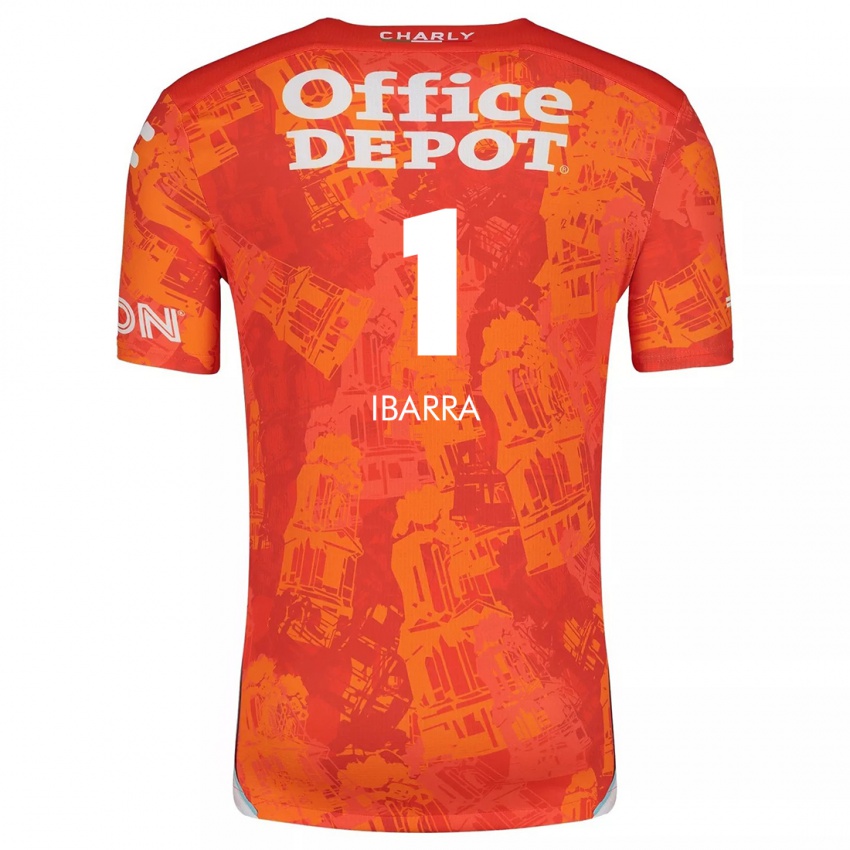 Heren Fabiola Ibarra #1 Oranje Wit Uitshirt Uittenue 2024/25 T-Shirt