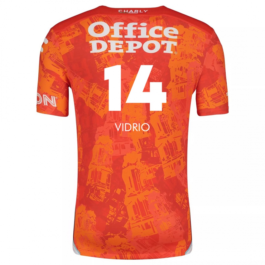 Heren Nailea Vidrio #14 Oranje Wit Uitshirt Uittenue 2024/25 T-Shirt