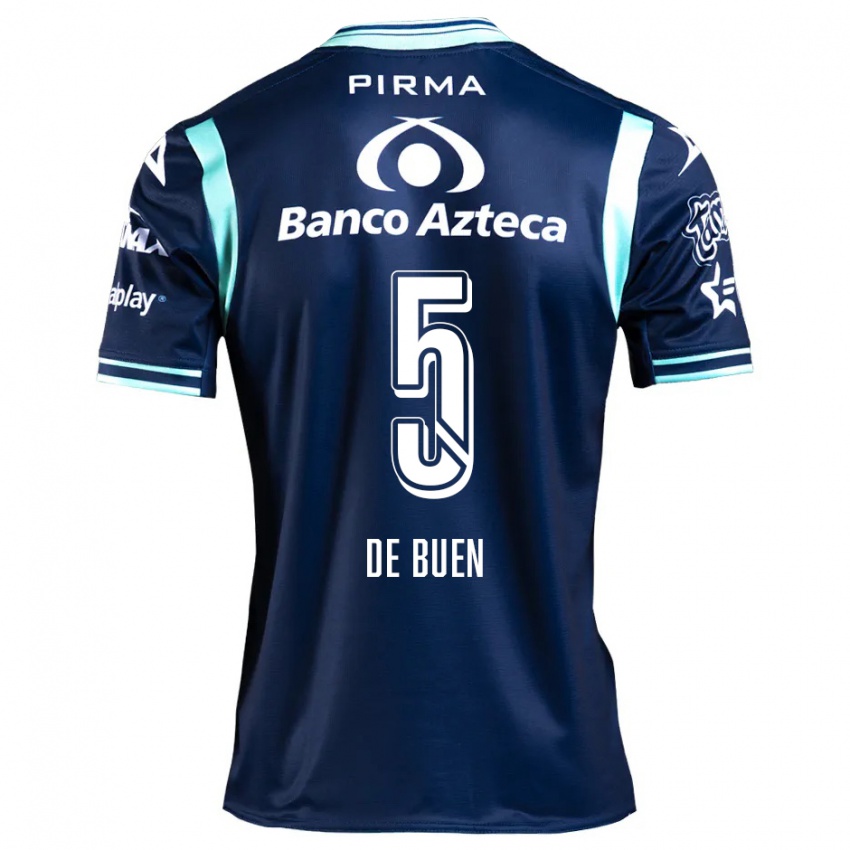 Heren Diego De Buen #5 Marineblauw Uitshirt Uittenue 2024/25 T-Shirt