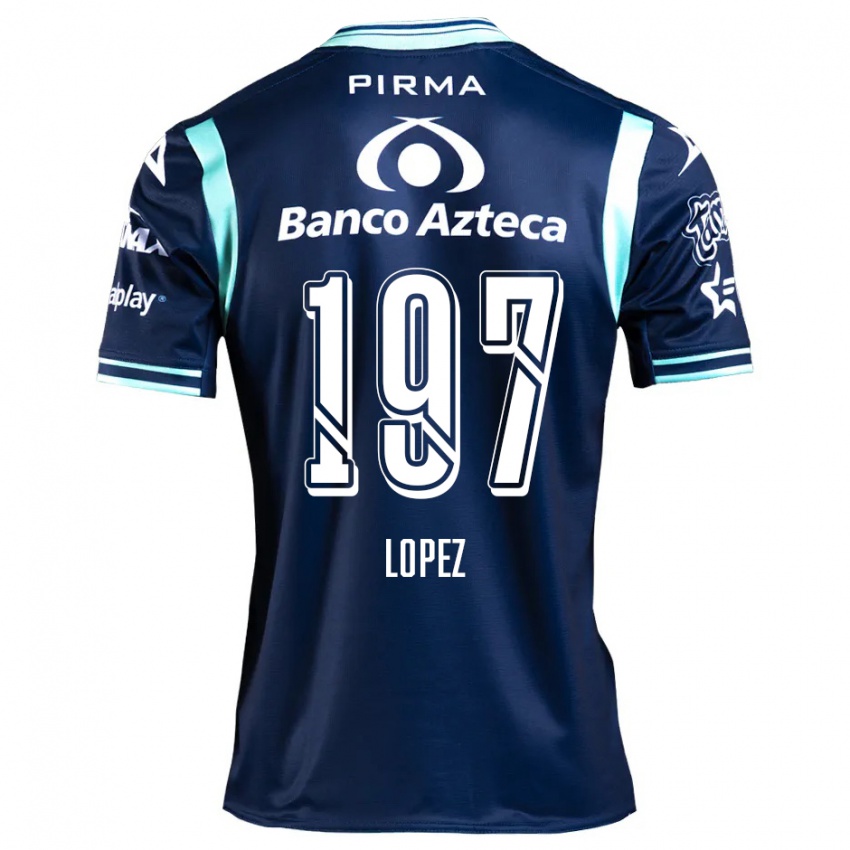 Heren Sebastián López #197 Marineblauw Uitshirt Uittenue 2024/25 T-Shirt