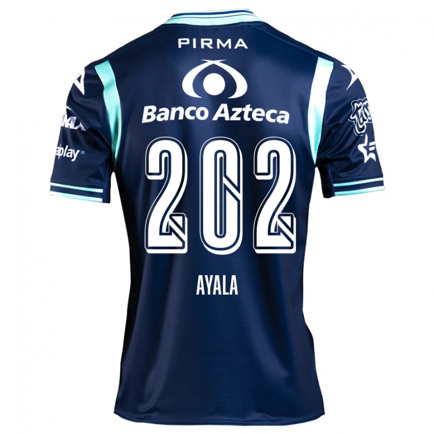 Heren Diego Ayala #202 Marineblauw Uitshirt Uittenue 2024/25 T-Shirt