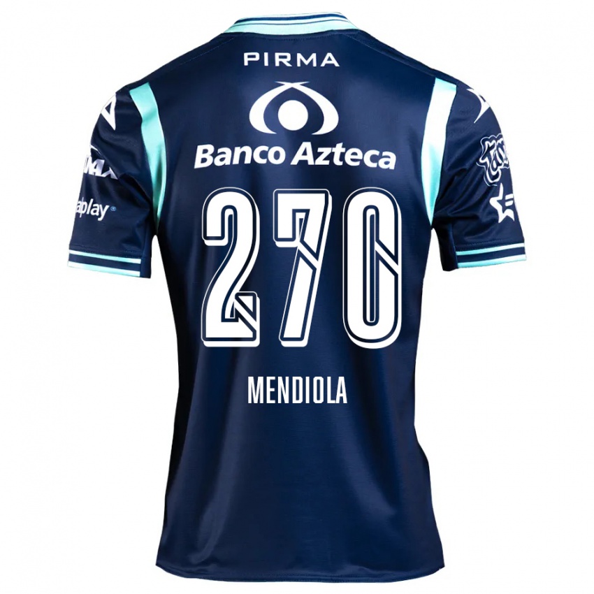 Heren Carlos Mendiola #270 Marineblauw Uitshirt Uittenue 2024/25 T-Shirt