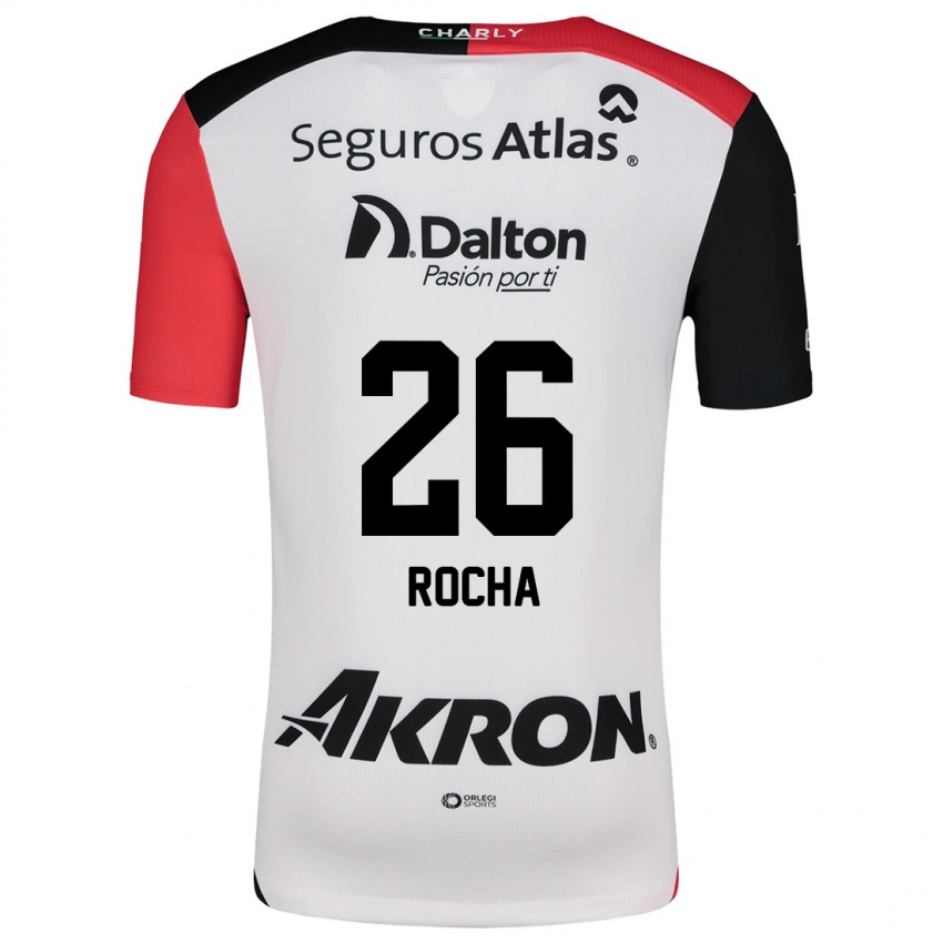 Heren Aldo Rocha #26 Wit Rood Zwart Uitshirt Uittenue 2024/25 T-Shirt