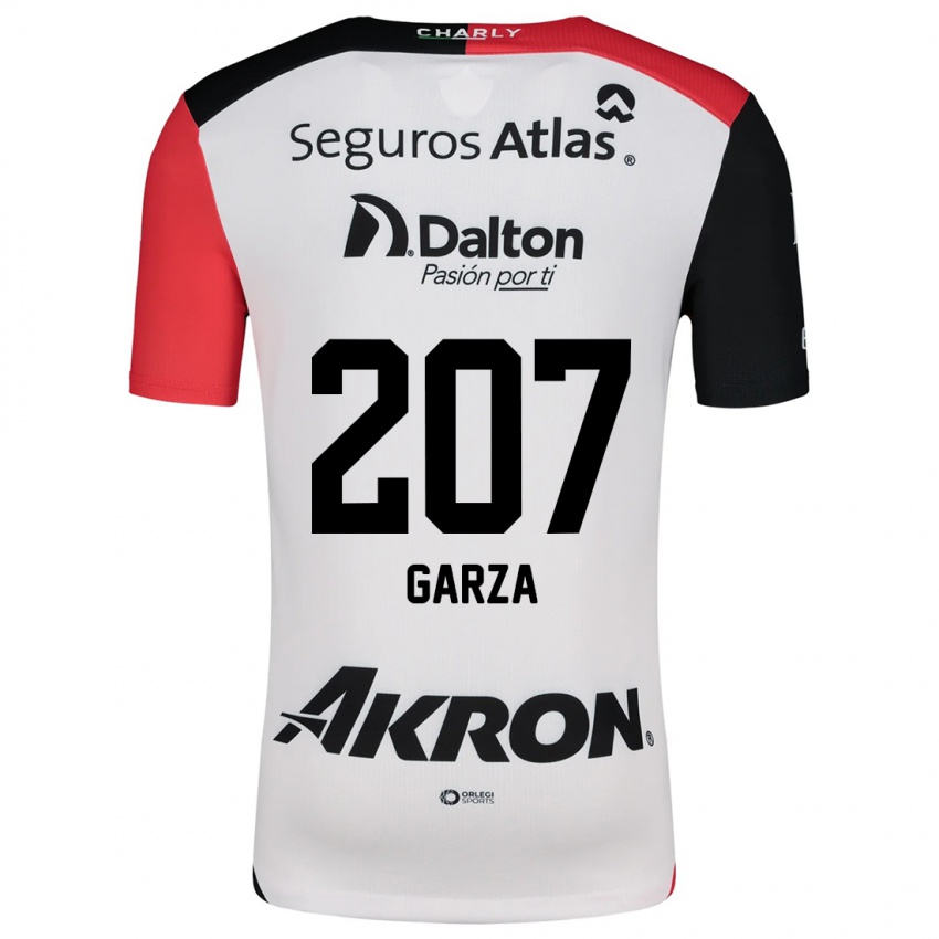 Heren Rodolfo Garza #207 Wit Rood Zwart Uitshirt Uittenue 2024/25 T-Shirt