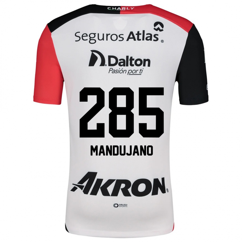 Heren Sebastián Mandujano #285 Wit Rood Zwart Uitshirt Uittenue 2024/25 T-Shirt