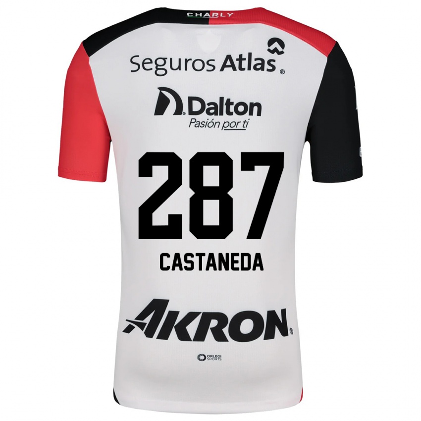 Heren Mariano Castañeda #287 Wit Rood Zwart Uitshirt Uittenue 2024/25 T-Shirt