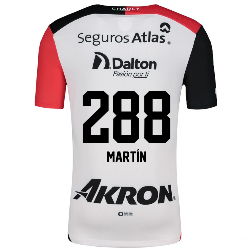 Heren José Martín #288 Wit Rood Zwart Uitshirt Uittenue 2024/25 T-Shirt