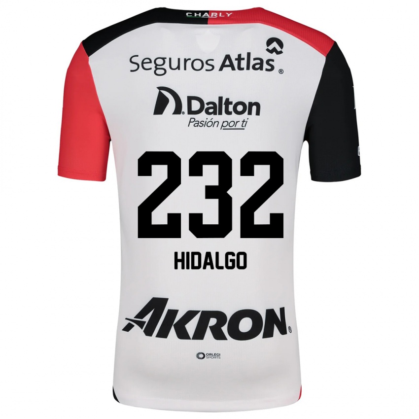 Heren Óscar Hidalgo #232 Wit Rood Zwart Uitshirt Uittenue 2024/25 T-Shirt