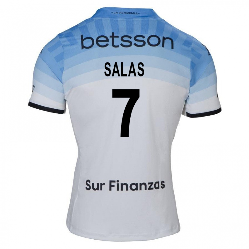 Heren Maximiliano Salas #7 Wit Blauw Zwart Uitshirt Uittenue 2024/25 T-Shirt