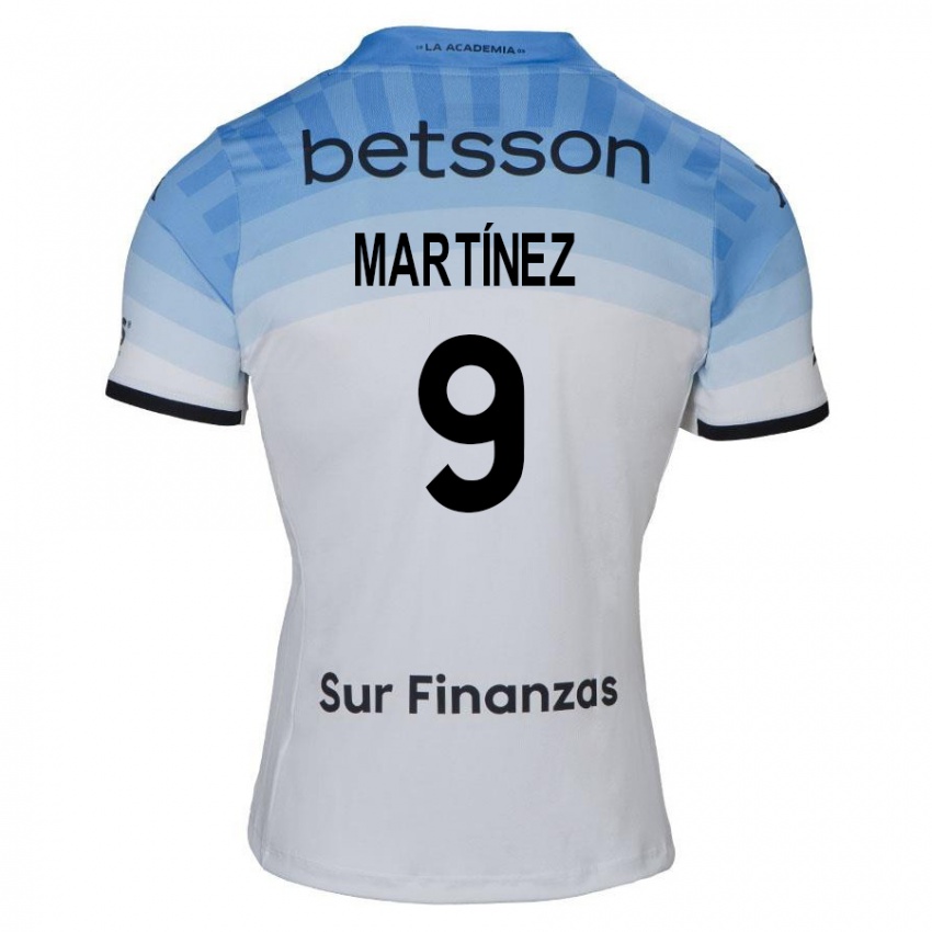 Heren Adrián Martínez #9 Wit Blauw Zwart Uitshirt Uittenue 2024/25 T-Shirt