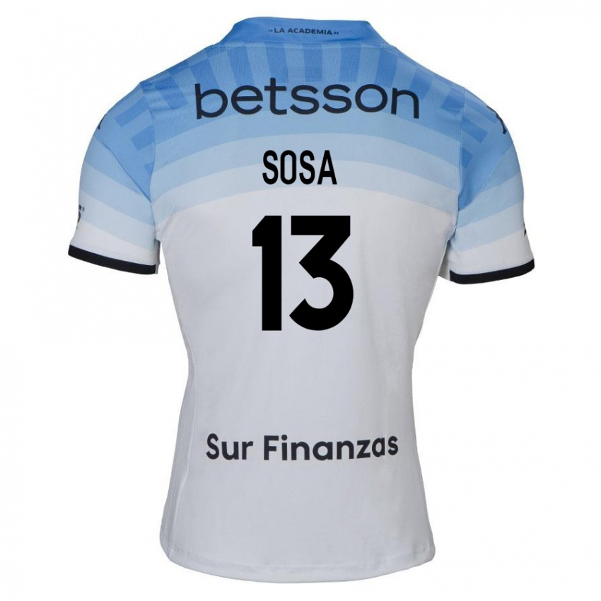 Heren Santiago Sosa #13 Wit Blauw Zwart Uitshirt Uittenue 2024/25 T-Shirt