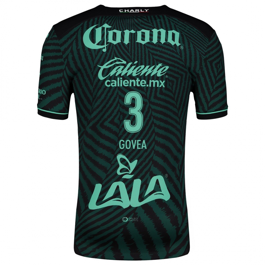 Heren Ismael Govea #3 Zwart Groen Uitshirt Uittenue 2024/25 T-Shirt