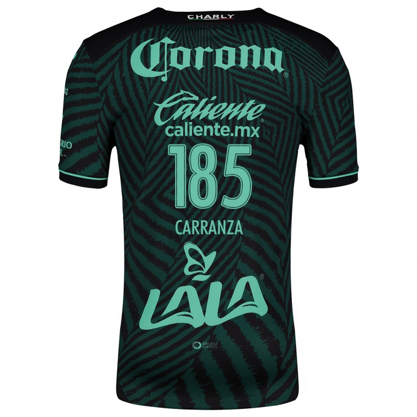 Heren Héctor Carranza #185 Zwart Groen Uitshirt Uittenue 2024/25 T-Shirt