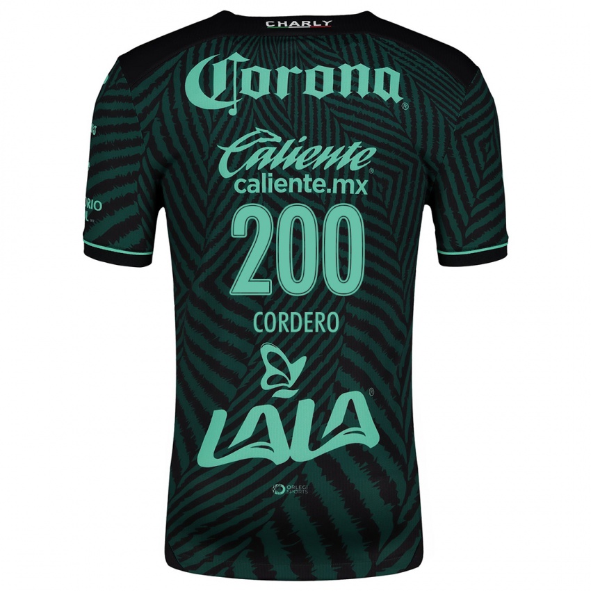 Heren Mario Cordero #200 Zwart Groen Uitshirt Uittenue 2024/25 T-Shirt