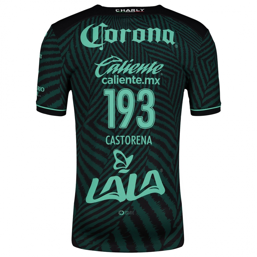 Heren Damián Castorena #193 Zwart Groen Uitshirt Uittenue 2024/25 T-Shirt