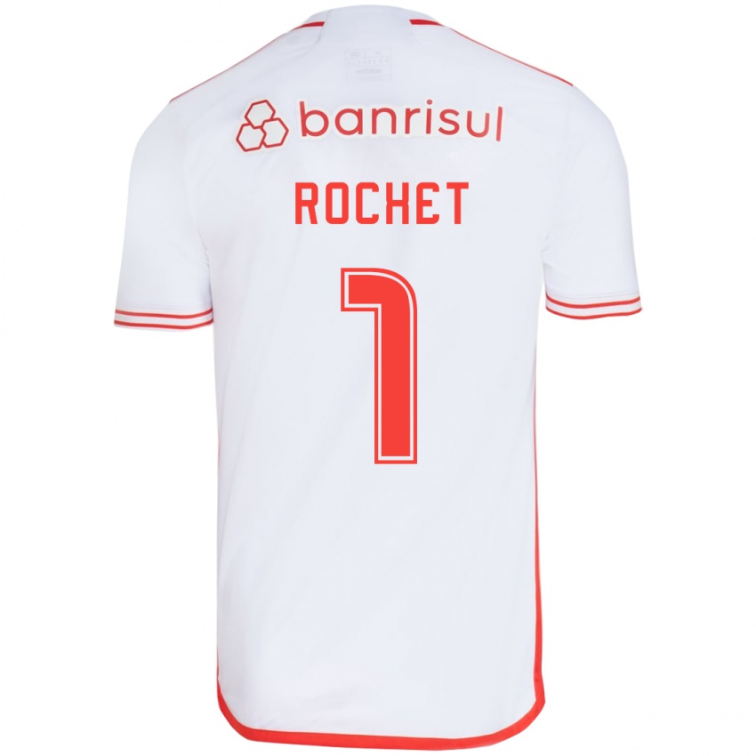 Heren Sergio Rochet #1 Wit Rood Uitshirt Uittenue 2024/25 T-Shirt