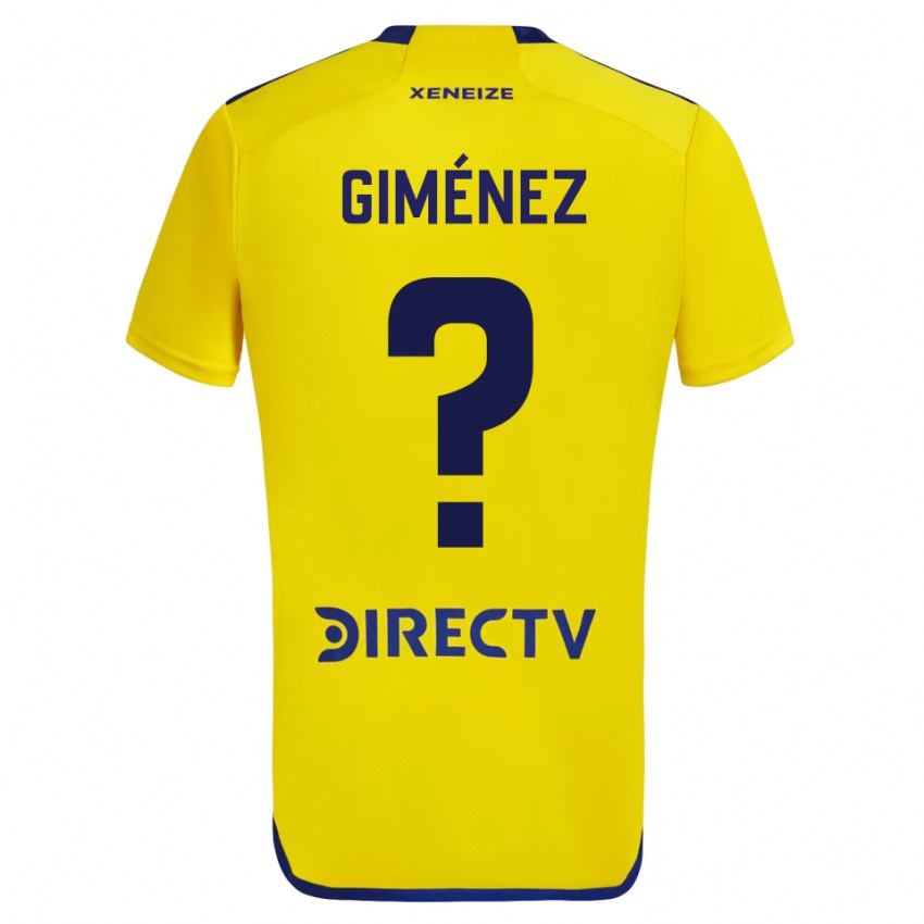 Heren Milton Giménez #0 Geel Blauw Uitshirt Uittenue 2024/25 T-Shirt