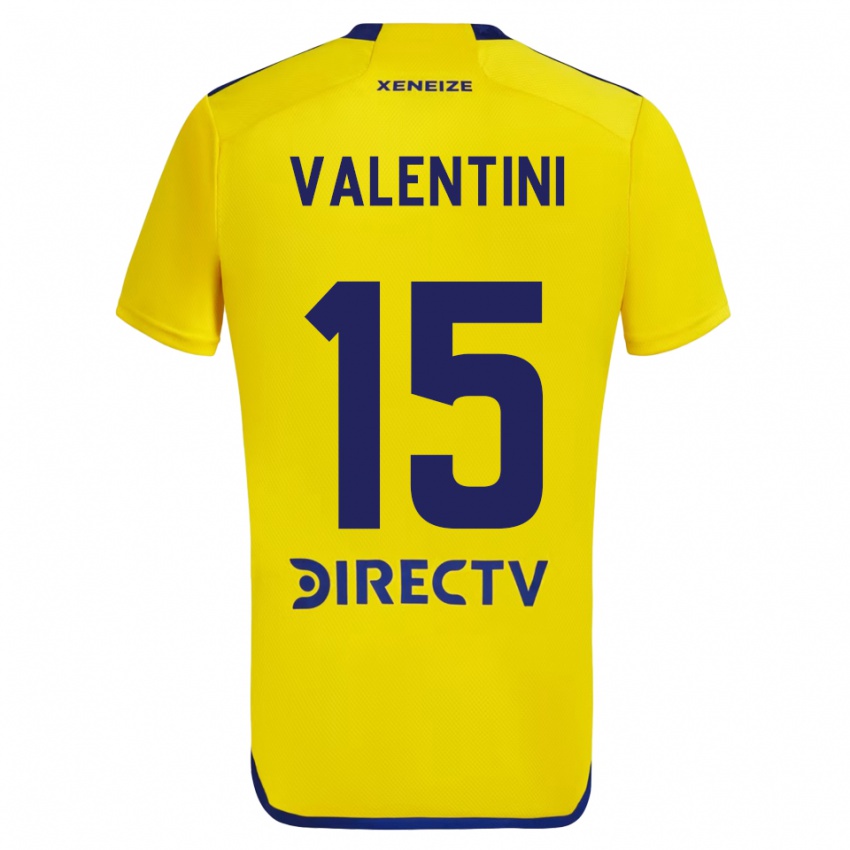 Heren Nicolas Valentini #15 Geel Blauw Uitshirt Uittenue 2024/25 T-Shirt