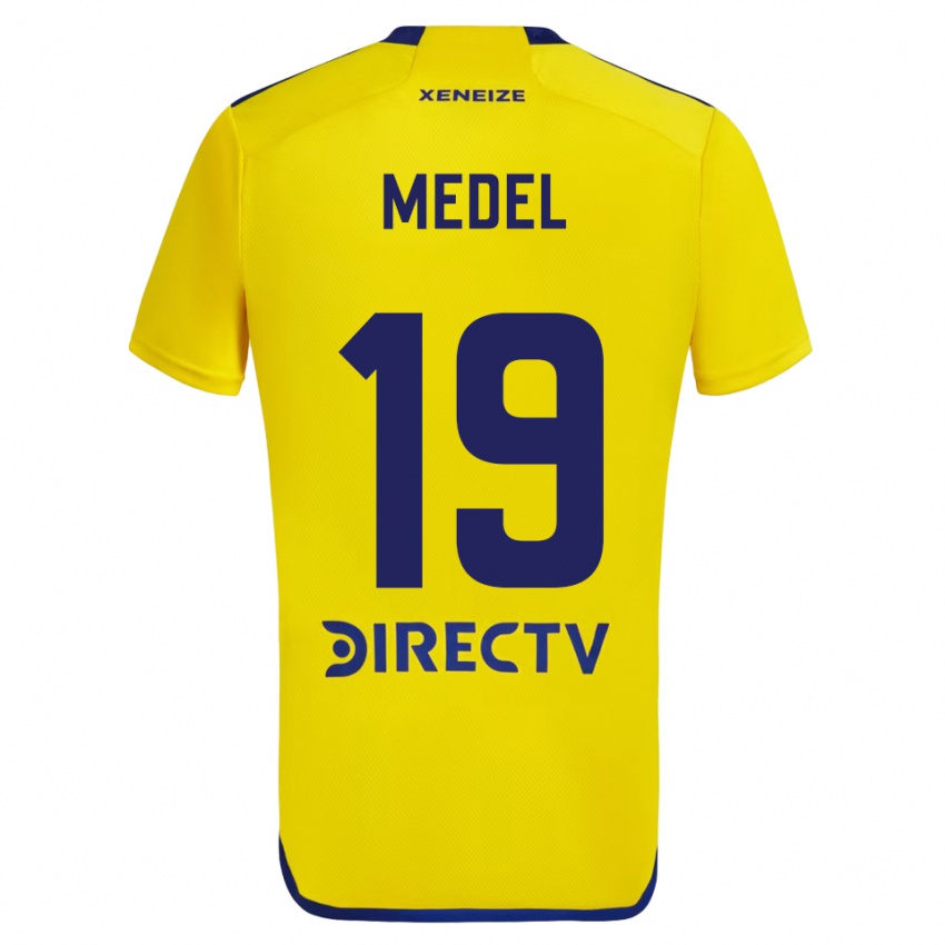 Heren Gary Medel #19 Geel Blauw Uitshirt Uittenue 2024/25 T-Shirt