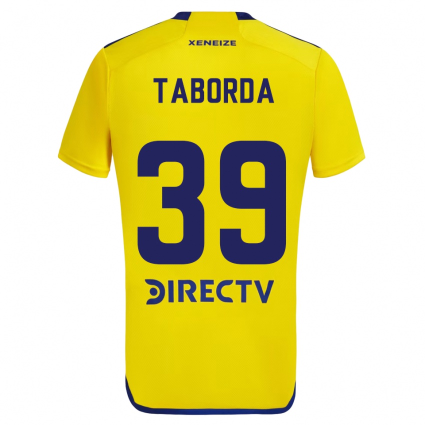 Heren Vicente Taborda #39 Geel Blauw Uitshirt Uittenue 2024/25 T-Shirt