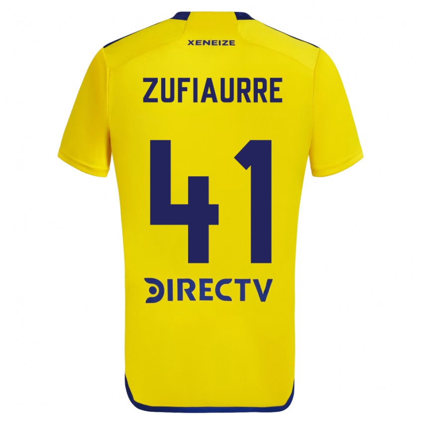 Heren Iker Zufiaurre #41 Geel Blauw Uitshirt Uittenue 2024/25 T-Shirt