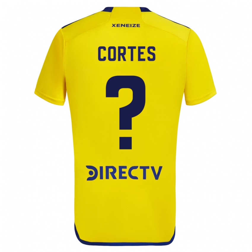 Heren Brandon Cortés #0 Geel Blauw Uitshirt Uittenue 2024/25 T-Shirt