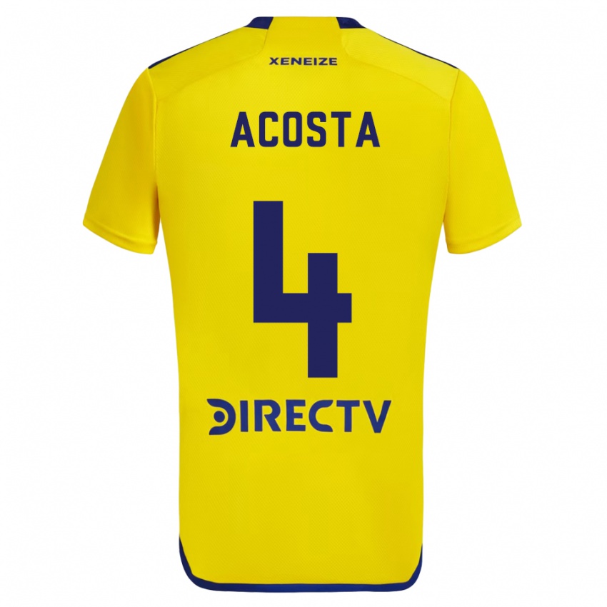 Heren Natan Acosta #4 Geel Blauw Uitshirt Uittenue 2024/25 T-Shirt