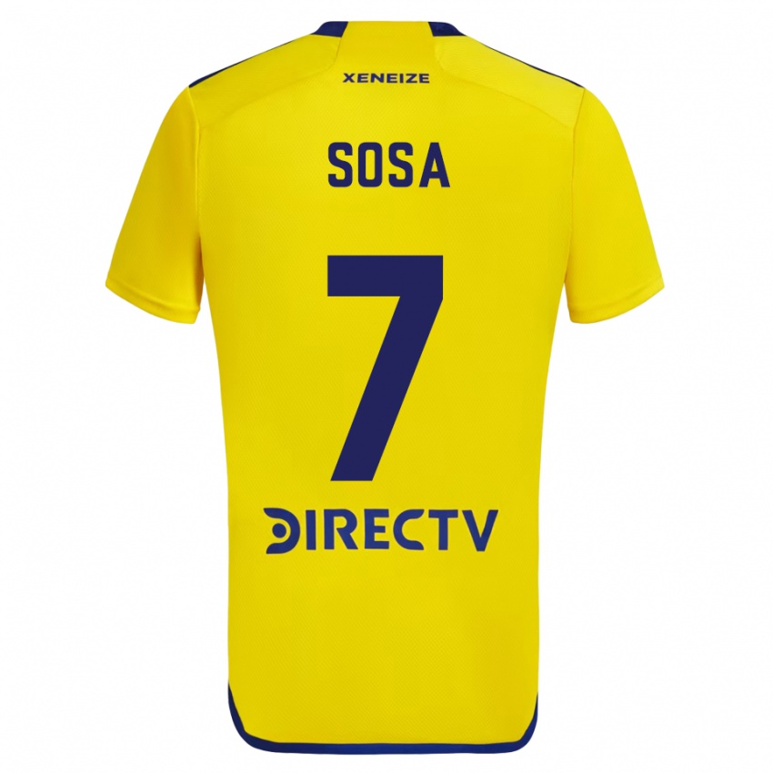 Heren Elián Sosa #7 Geel Blauw Uitshirt Uittenue 2024/25 T-Shirt