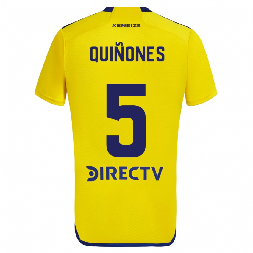 Heren Florencia Quinones #5 Geel Blauw Uitshirt Uittenue 2024/25 T-Shirt