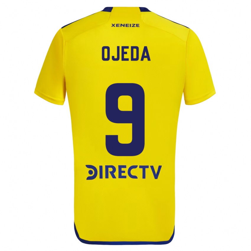 Heren Andrea Ojeda #9 Geel Blauw Uitshirt Uittenue 2024/25 T-Shirt