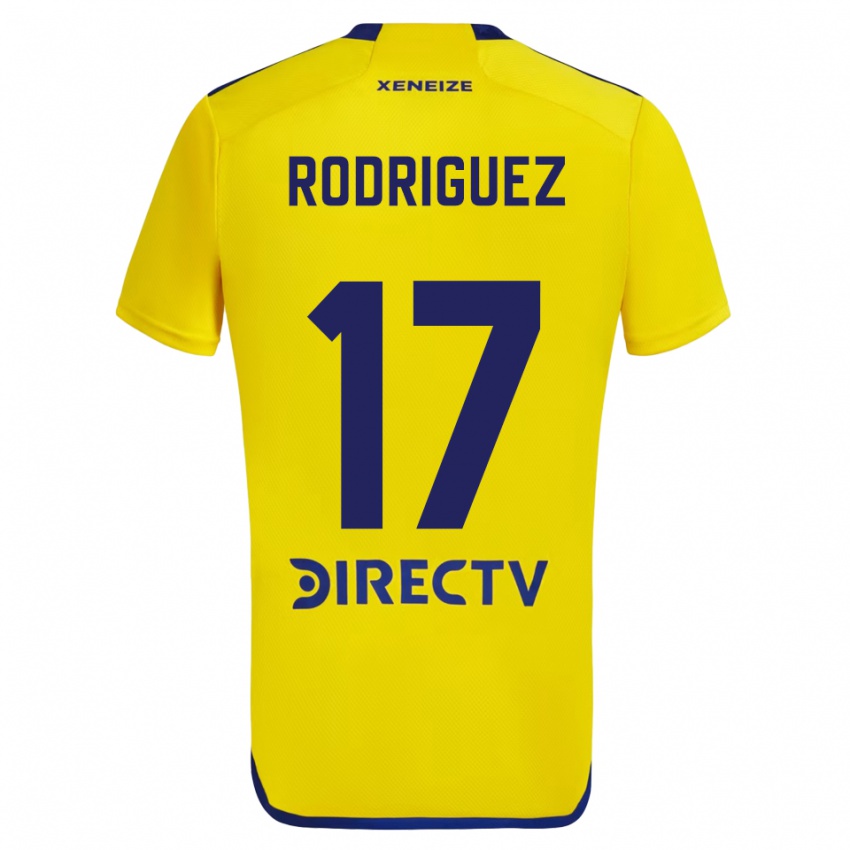 Heren Fanny Rodriguez #17 Geel Blauw Uitshirt Uittenue 2024/25 T-Shirt