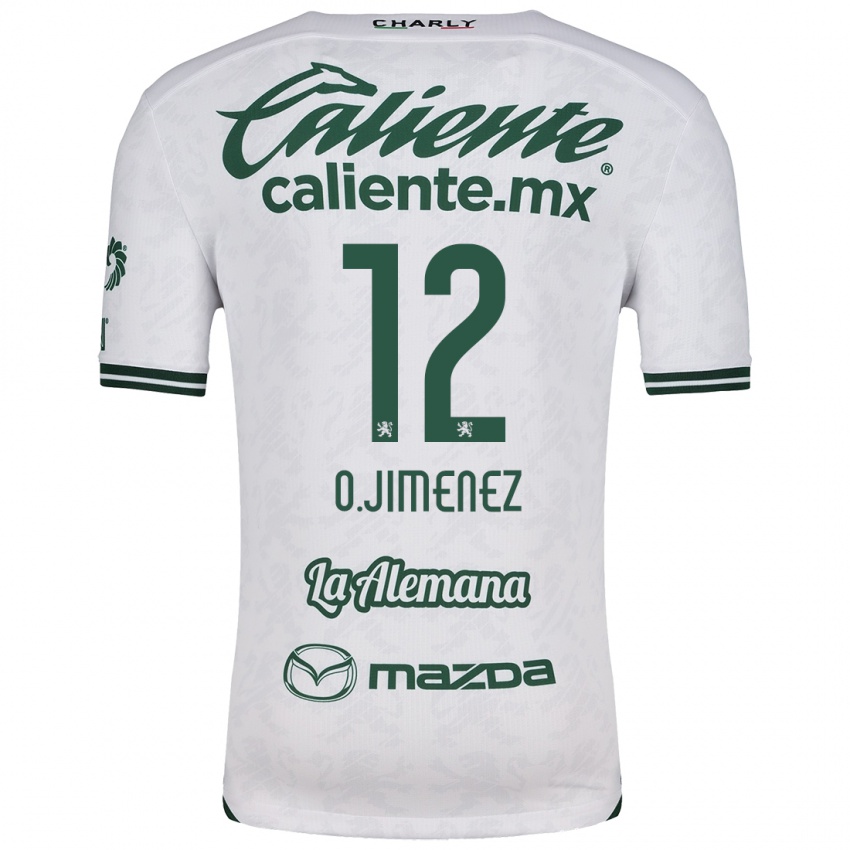 Heren Oscar Jimenez #12 Wit Groen Uitshirt Uittenue 2024/25 T-Shirt