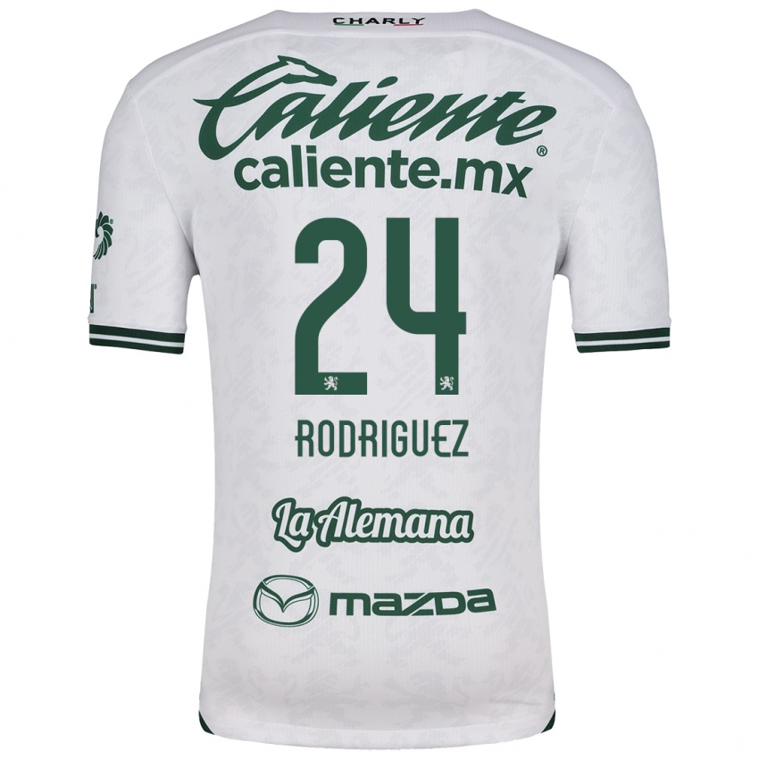 Heren Osvaldo Rodríguez #24 Wit Groen Uitshirt Uittenue 2024/25 T-Shirt