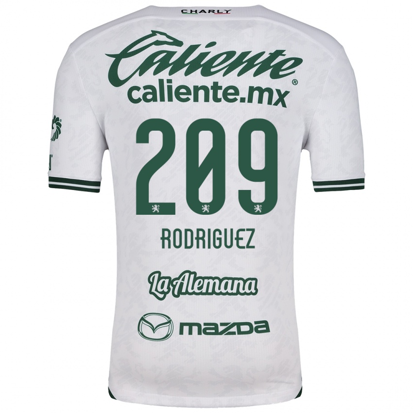 Heren Víctor Rodríguez #209 Wit Groen Uitshirt Uittenue 2024/25 T-Shirt