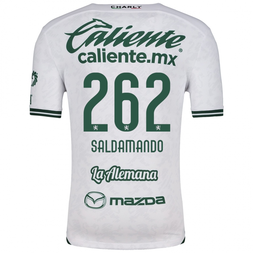 Heren José Saldamando #262 Wit Groen Uitshirt Uittenue 2024/25 T-Shirt